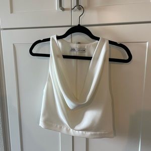 Zara White Crop Top